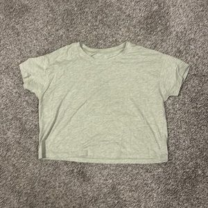 Lululemon light green/sage cropped t-shirt